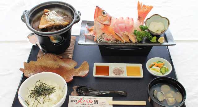 中泊メバルの刺身と煮付け膳